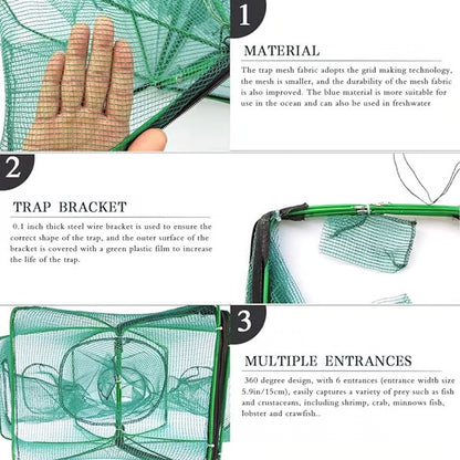 Foldable Multi Entry Fishing Net