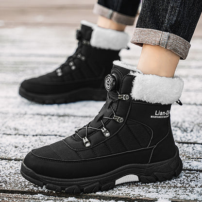 Men’s Winter Thermal Lined Hiking Shoes with Dial Lacing and Grip Sole