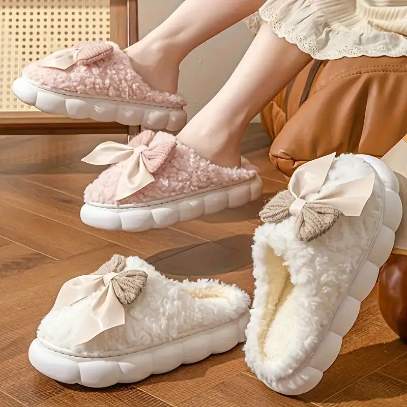 Autumn-Winter Women’s Fleece-Lined Slippers