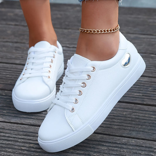 Women’s White Low-Top Trainers