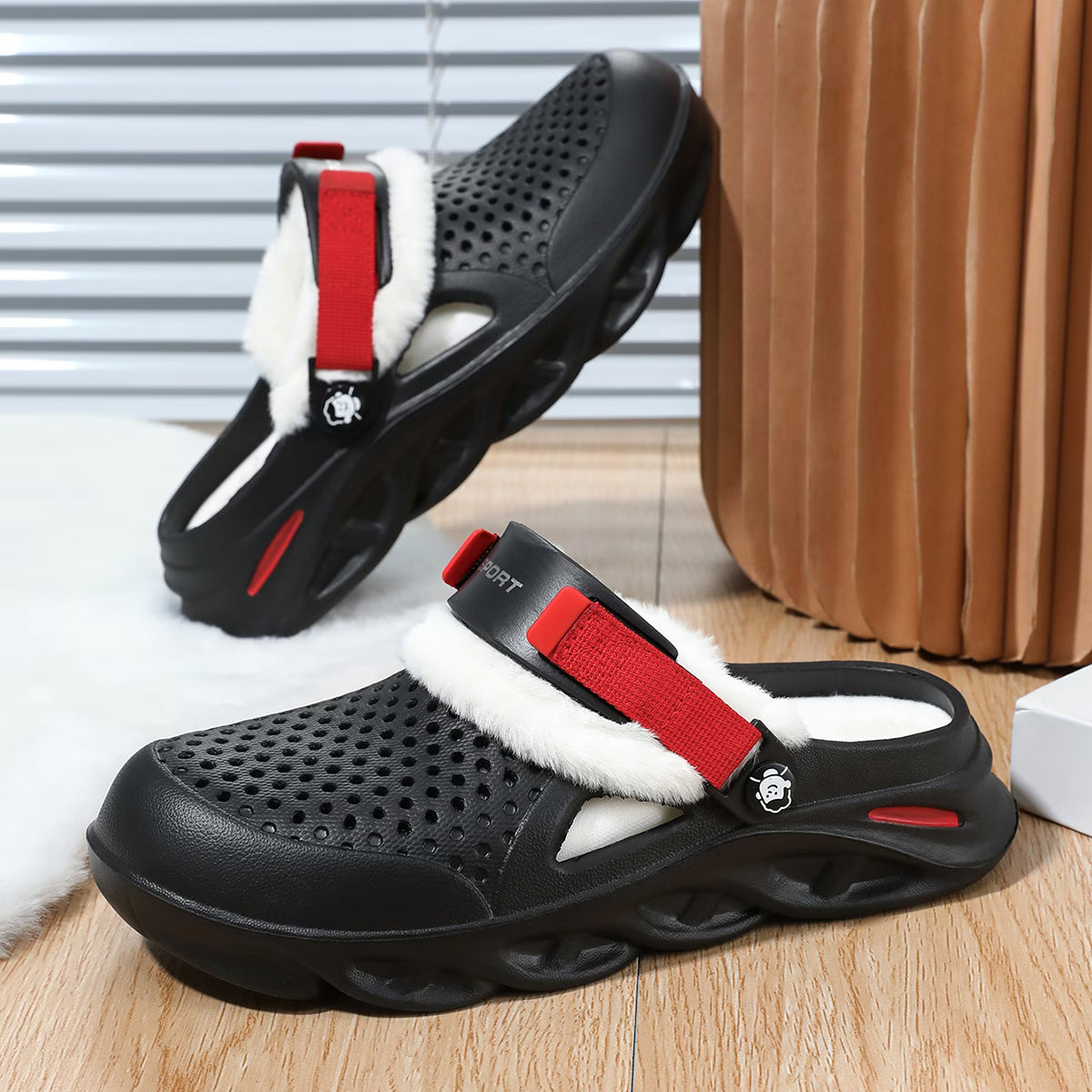 Ventilated Plush Lined Clogs