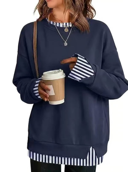 Women's Layered Look Relaxed Sweatshirt