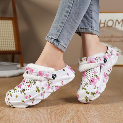 Women's Floral Cosy Lined Clogs