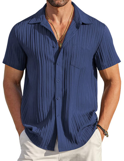 Men’s Textured Short-Sleeve Shirt