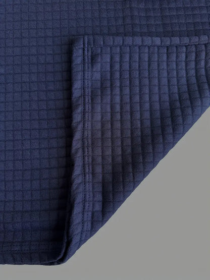 Men’s Textured Long Sleeve Polo Shirt with Zip Pocket