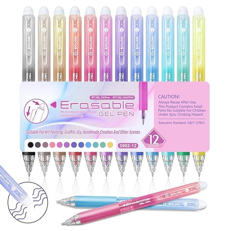 Colourful Quick-Dry Erasable Gel Pen Set