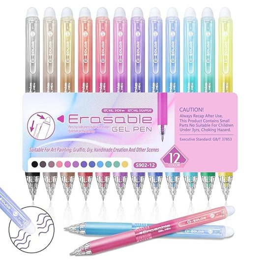 Colourful Quick-Dry Erasable Gel Pen Set