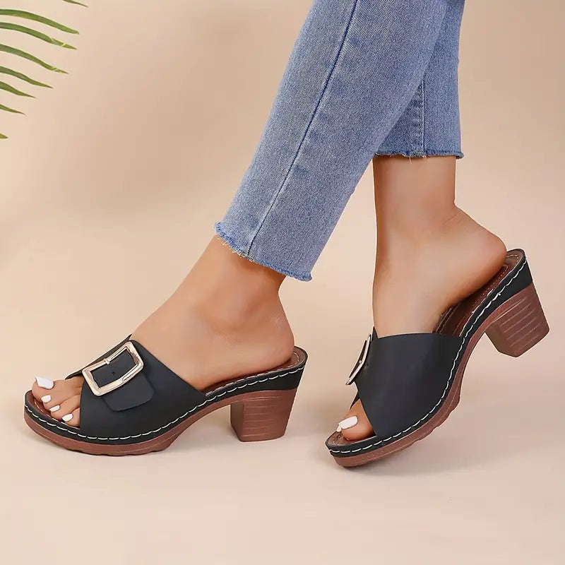 Women's Square Heel Sandals