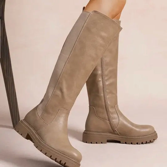 Women’s Faux Suede Stretch Knee-High Comfort Boots
