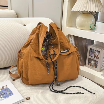 Large Convertible Drawstring Tote Backpack