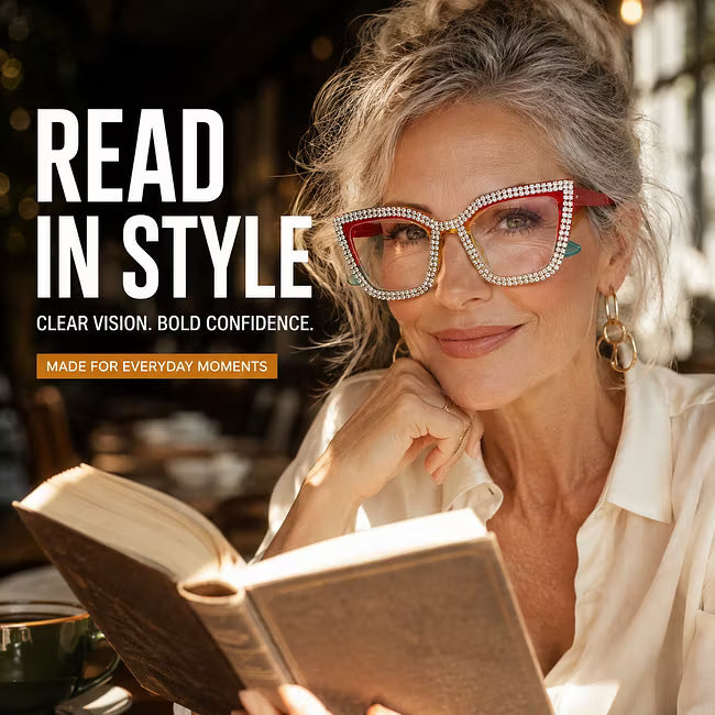 Women's Sparkle Cat Eye Reading Glasses
