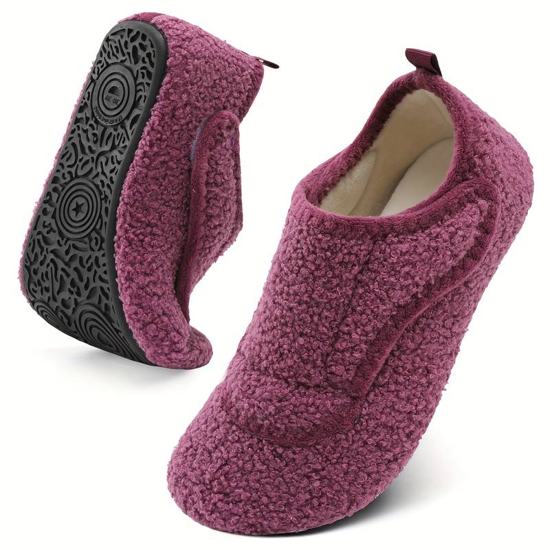 Women’s Wide Fit Adjustable Warm House Slippers