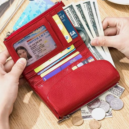 Pebble-Grain Leather-look RFID Wallet