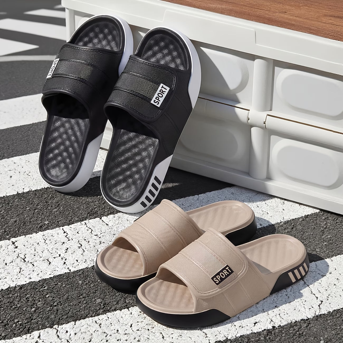 Men's Sculpted Platform Slide Sandals