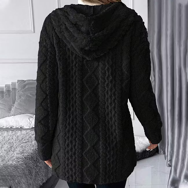 Women's Quilted Hooded Mid Length Coat