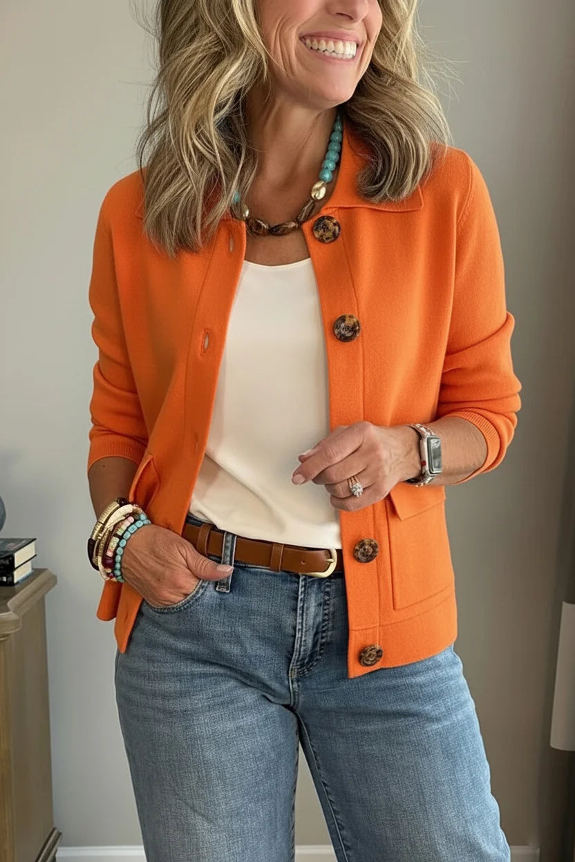 Women's Casual Lapel Pocket Solid Colour Jacket