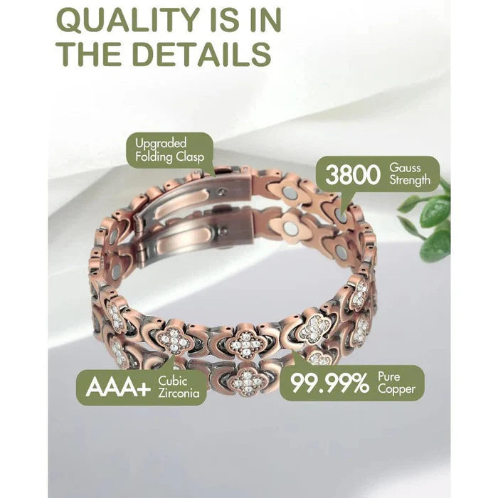 Clover & Infinity Magnetic Link Bracelet