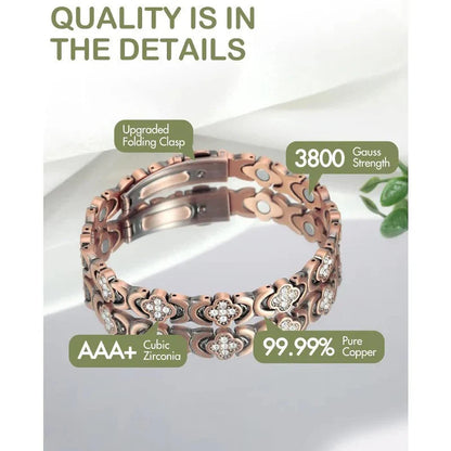 Clover & Infinity Magnetic Link Bracelet