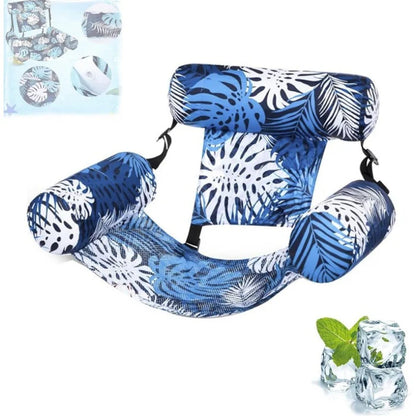Inflatable Mesh Pool Lounge Chair with Adjustable Backrest