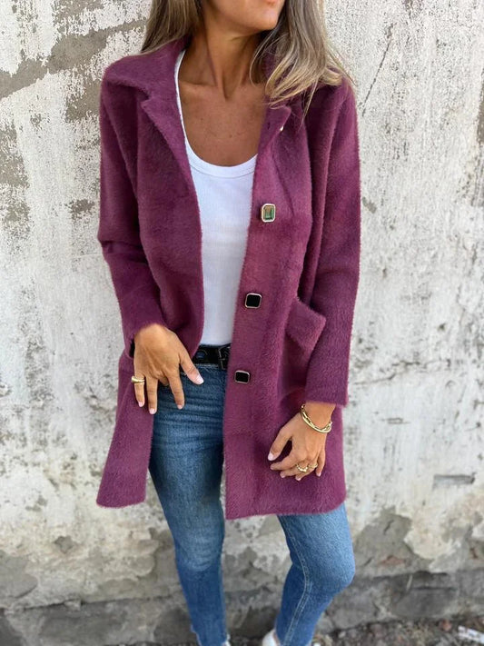 Women’s Casual Thick Lapel Coat