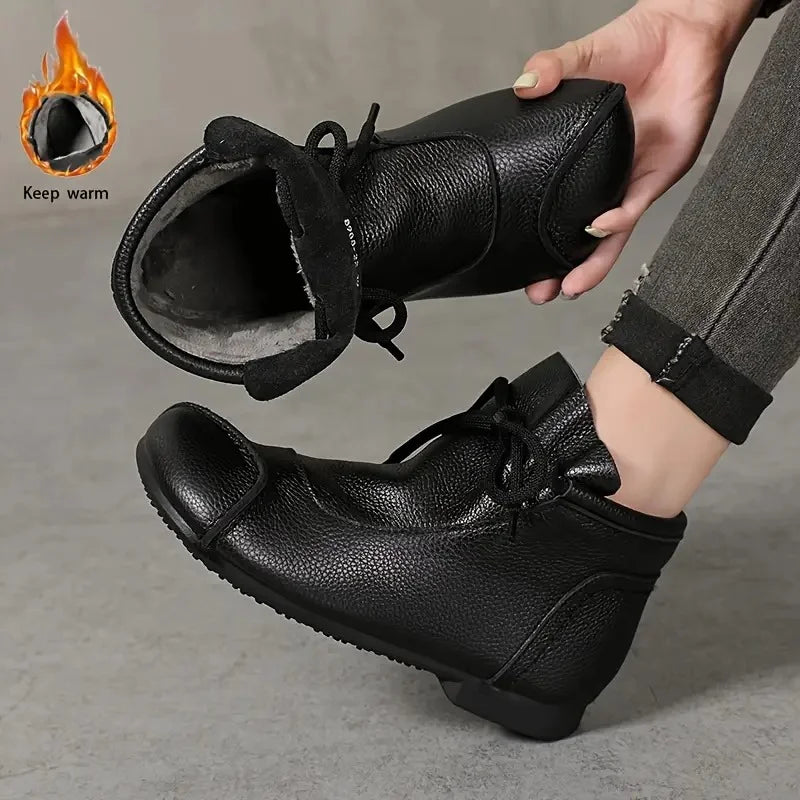 Women's Velvet Lining Mid Length Boots