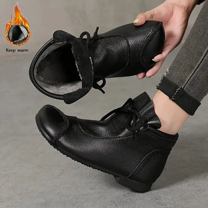 Women's Velvet Lining Mid Length Boots