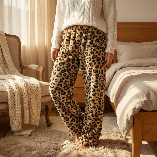 Women’s Vintage Plaid Fleece-Lined Winter Trousers