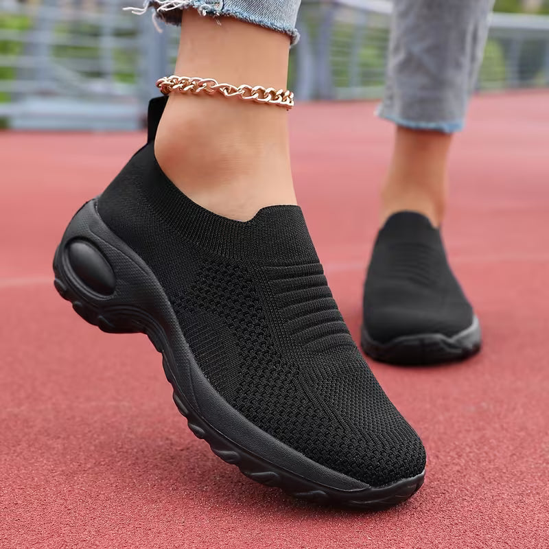 Women’s Slip-On Knit Walking Trainers