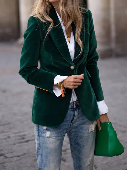 Women’s Elegant Velvet Tailored Jacket