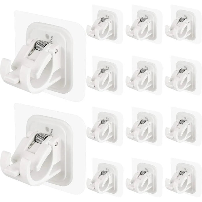Drill-Free Adjustable Curtain Rod Bracket Holders