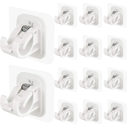 Drill-Free Adjustable Curtain Rod Bracket Holders