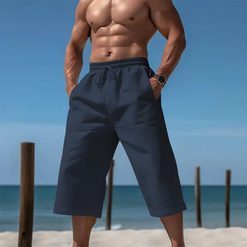 Men’s Cropped Drawstring Lounge Trousers