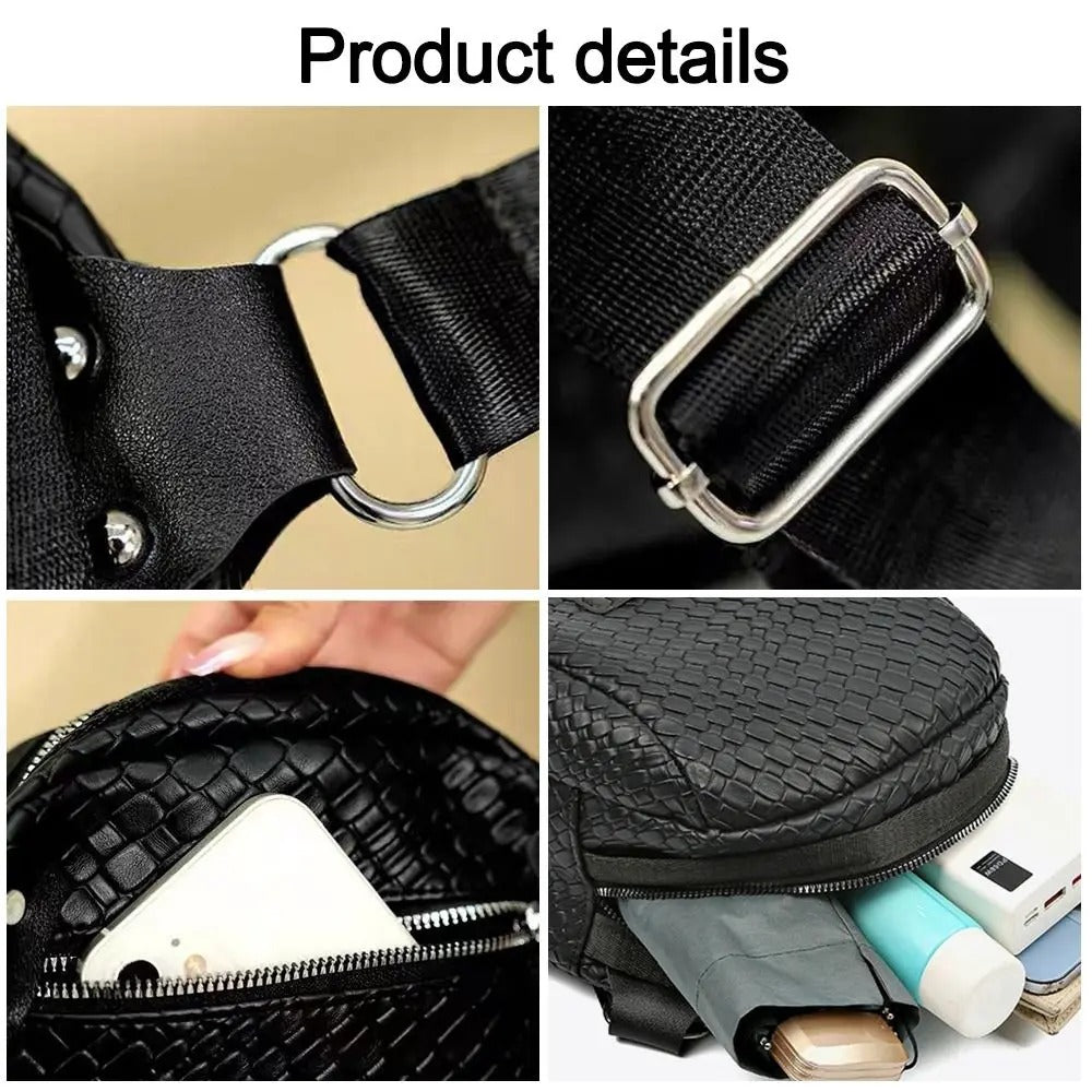Hand Weaving Cowhide Shell Bag