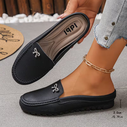 Women’s Bow Detail Backless Loafers
