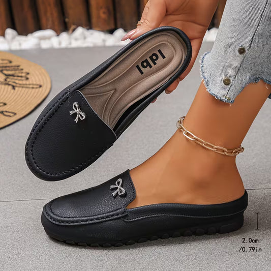 Women’s Bow Detail Backless Loafers