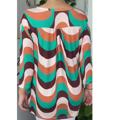 Women’s Relaxed Fit Printed Summer Tunic Top