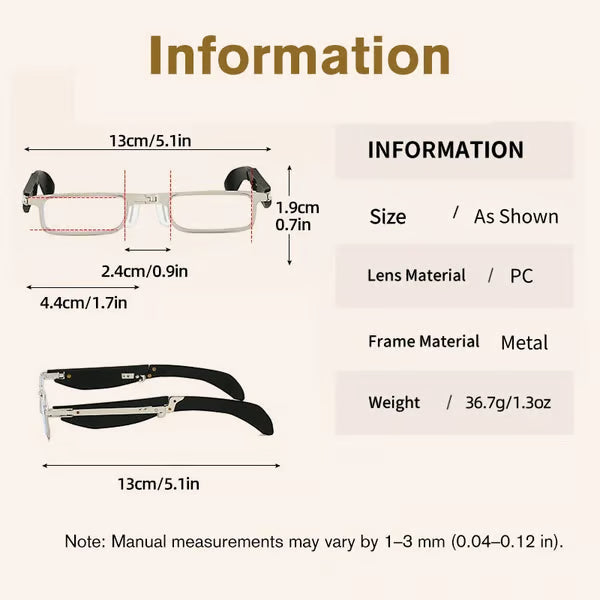Compact Foldable Reading Glasses with Case