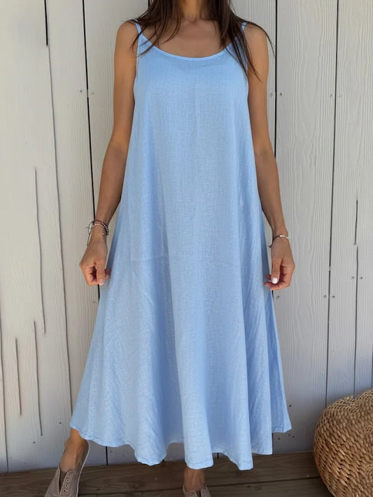 Women’s Linen-Blend Maxi Dress