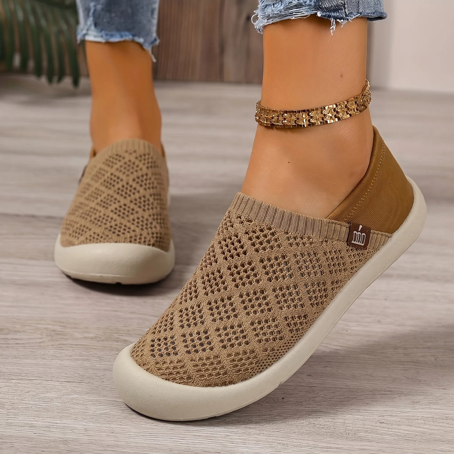 Women's Lightweight Knit Slip-On Trainers