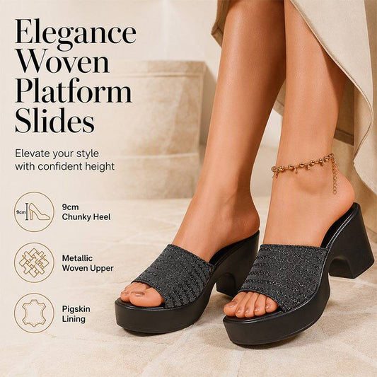 Women's Woven Platform Slide Sandals