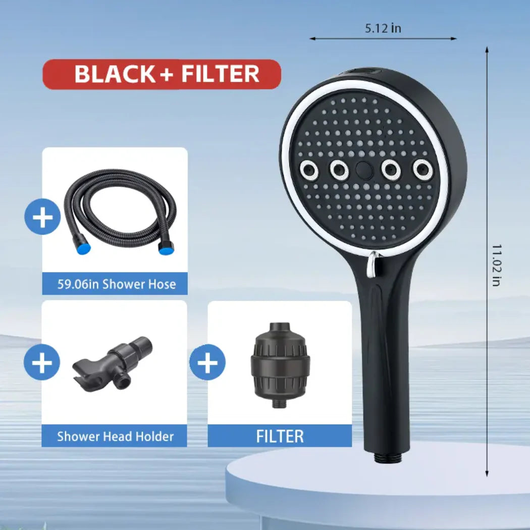 6-Mode High-Pressure Handheld Shower Set