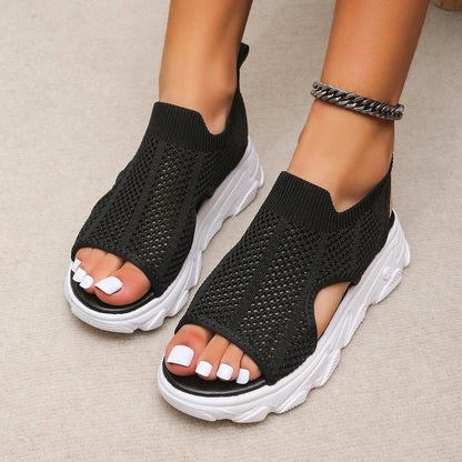Women's Knitted Elastic Slip-on Sandals