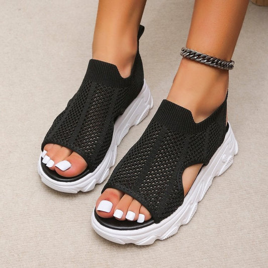 Women's Knitted Elastic Slip-on Sandals
