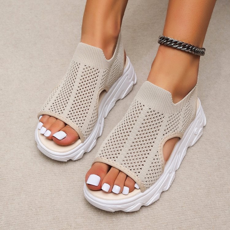 Women's Knitted Elastic Slip-on Sandals