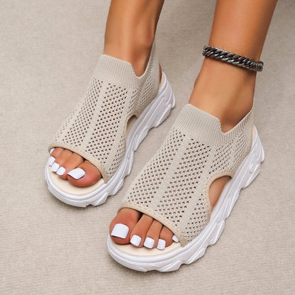 Women's Knitted Elastic Slip-on Sandals