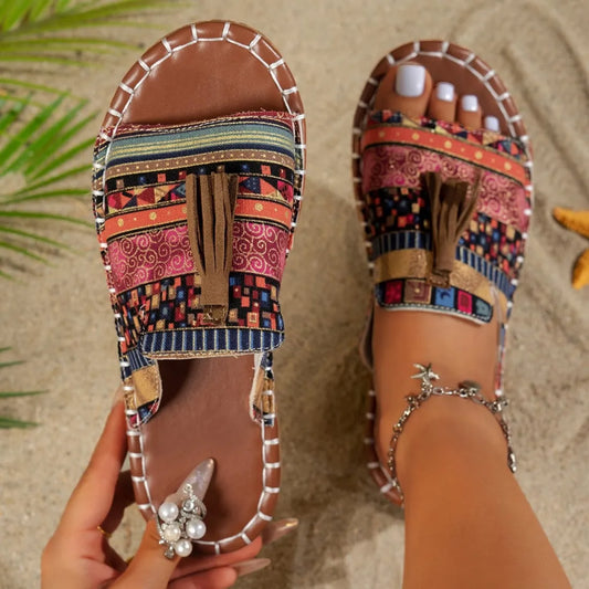 Women’s Bohemian Ethnic Slip-On Slippers