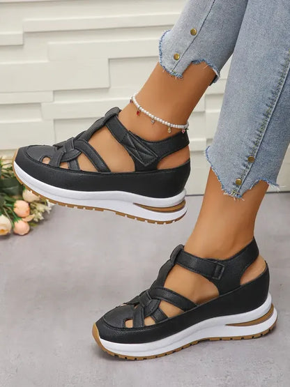 Women’s Velcro Strap Wedge Comfort Sandals