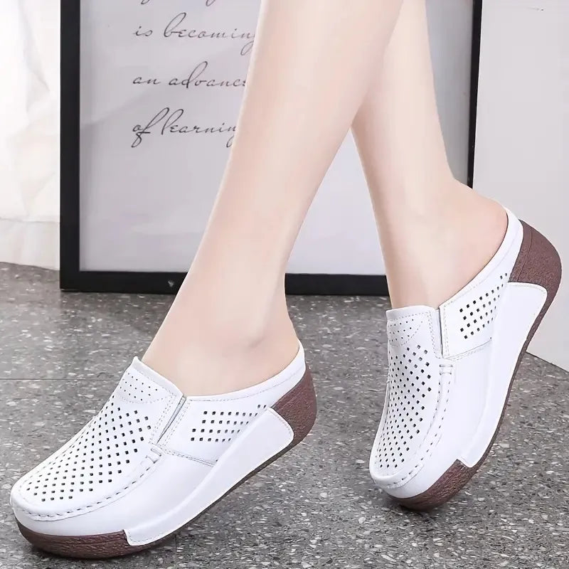 Leather-Look Comfort Mules