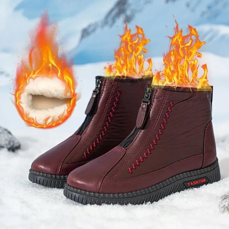 Women’s Warm Waterproof Slip-On Boots