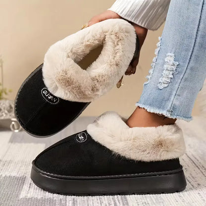 Women’s Fleece-Lined Soft-Sole Anti-Slip House Slippers